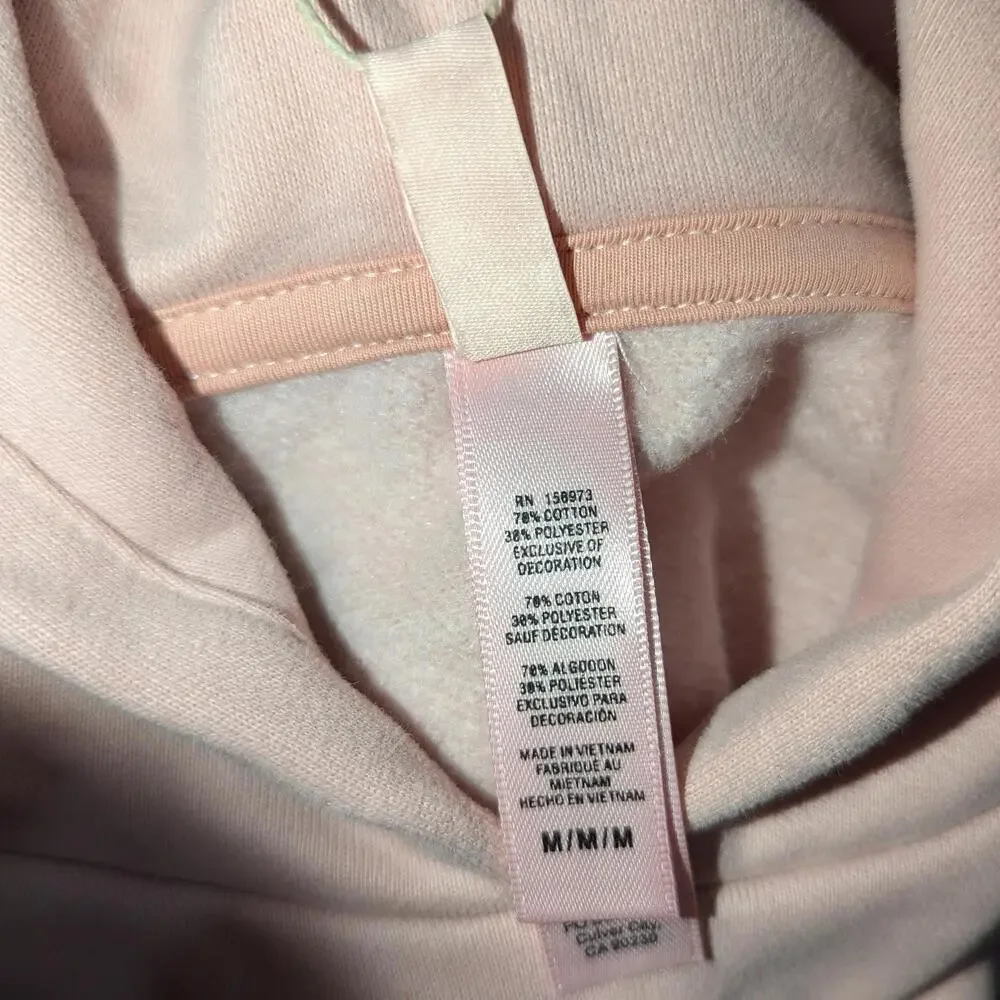 SKIMS Cotton Fleece Classic Pullover Hoodie Light Pink M Women Logo NWT - Picture 4 of 7